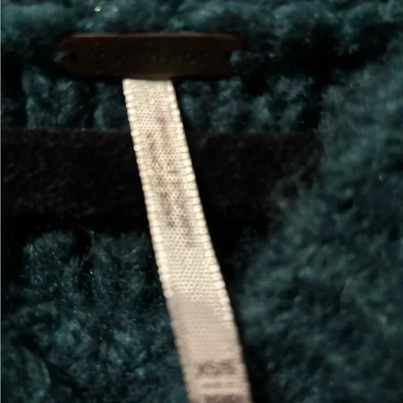 Free People Teal and Brown Knit Poncho - Picture 2 of 3